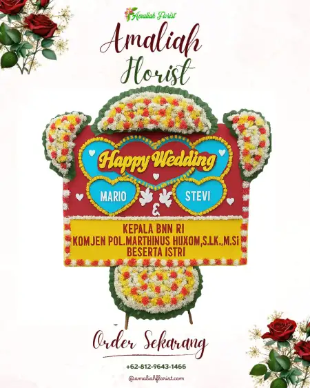 Papan Bunga Pernikahan Cibongas